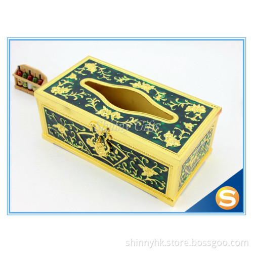 Shinny Gifts Luxury Metal Square Tissue Box Wholesale